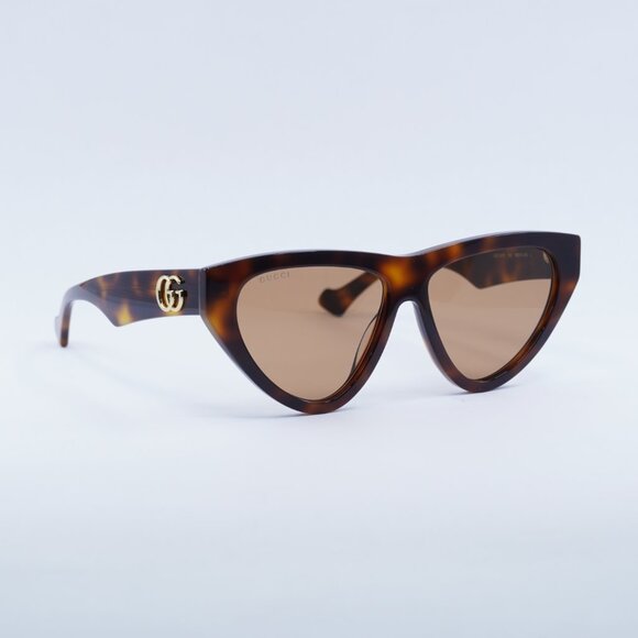 Gucci GG1333S 002 Sunglasses Havana Cat Eye Frame, Brown Lenses main image 7